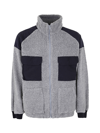 Nanamica Fleece Jacket With Contrasting Details In Hg Heather Gray