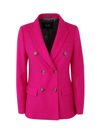 Seventy Double-breasted Blazer In Fuxia