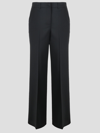 P.a.r.o.s.h Black Cropped Elasticated Pants In Black