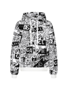 Dolce & Gabbana Graffiti Print Hooded Sweatshirt In Bq Cream