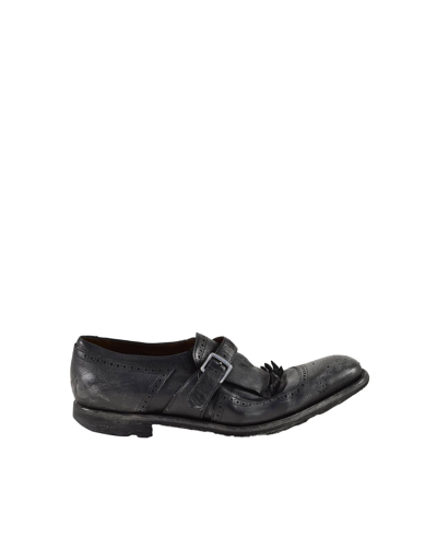 Church's Men's  Black Leather Monk Strap Shoes
