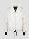 Moncler Woman White Cluses Short Down Jacket In White