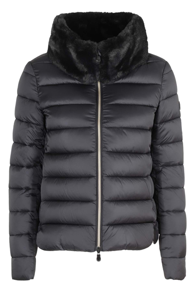 Save The Duck Mei Quilted-finish Padded Jacket In Nero