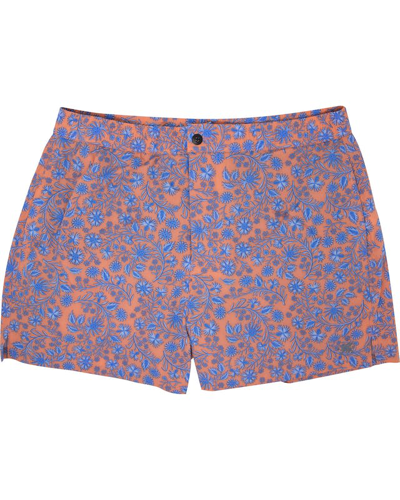Lords Of Harlech Quack 2 Shadow Floral Coral Swim Trunk