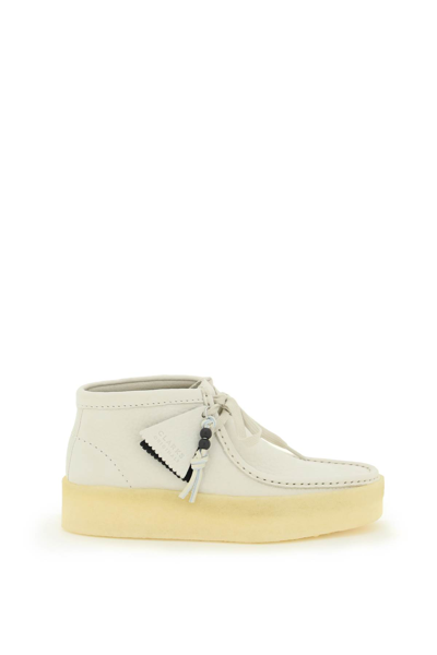 Clarks Originals Wallabee Cup Hi Top Lace Up Shoes In White