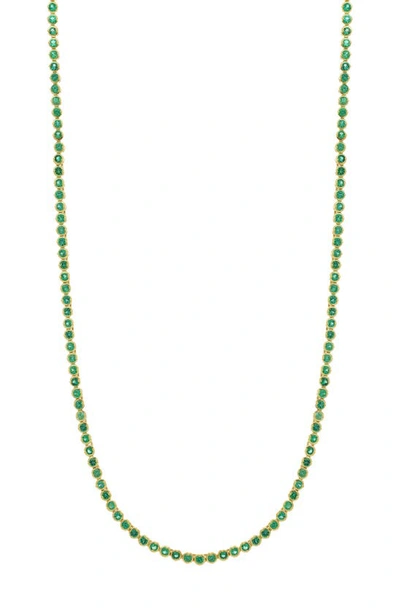 Bony Levy El Mar Emerald Tennis Necklace In 18k Yellow Gold