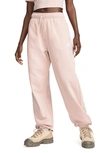 Nike Women's  Sportswear Club Fleece Mid-rise Oversized Sweatpants In Pink