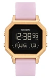 Nixon Siren Digital Watch, 36mm In Light Gold / Mauve