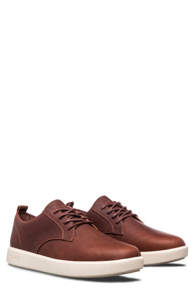 Clae Ellington Sneaker In Chestnut Leather