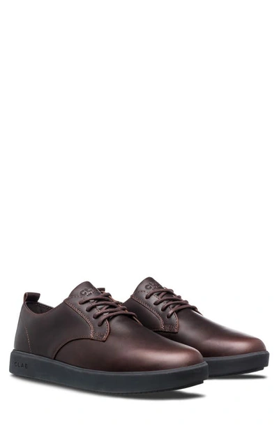 Clae Ellington Sneaker In Walrus Brown Leather Black