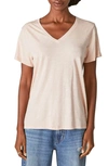 Lucky Brand Classic V-neck Cotton Blend T-shirt In Rose Dust