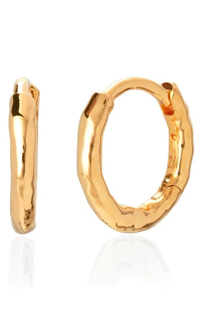 Monica Vinader Siren Mini Huggie Earrings In Yellow Gold