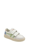 Gola Kids' Grandslam Trident Strap Sneaker In White/ Patinagreen/ Pearlpink