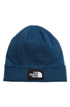 The North Face Dock Worker Beanie In Shady Blue