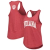League Collegiate Wear Heather Crimson Indiana Hoosiers Two-hit Intramural Tri-blend Scoop Neck Race In Crimson