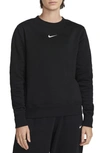 Nike Sportswear Phoenix Fleece Sweatshirt In Black/ Sail