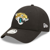 New Era Women's Black Jacksonville Jaguars Throwback Logo Standard 9forty Adjustable Hat In Black