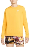 Nike Women's  Sportswear Club Fleece Crew-neck Sweatshirt (plus Size) In Yellow