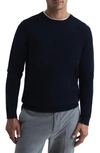 Reiss Wessex Wool Sweater In Navy
