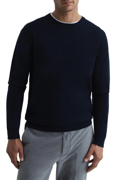 Reiss Wessex Wool Sweater In Navy
