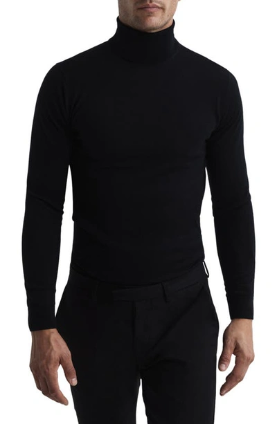 Reiss Caine Wool Turtleneck Sweater In Black