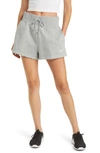 Nike Women's  Sportswear Phoenix Fleece High-waisted Loose Shorts In Dark Grey Heather/sail