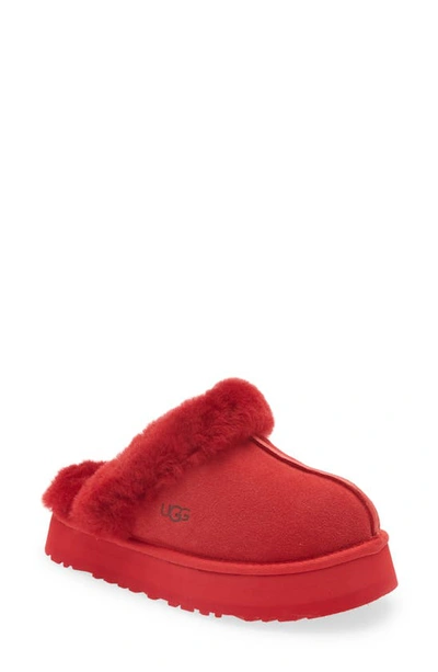 Ugg Disquette Slip-on Flats In Samba Red
