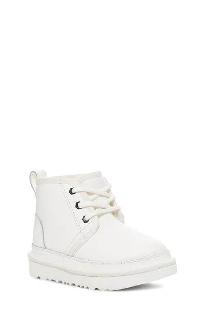 Ugg Baby's, Little Kid's & Kid's Neumel Ii Chukka Boots In White / White Leather