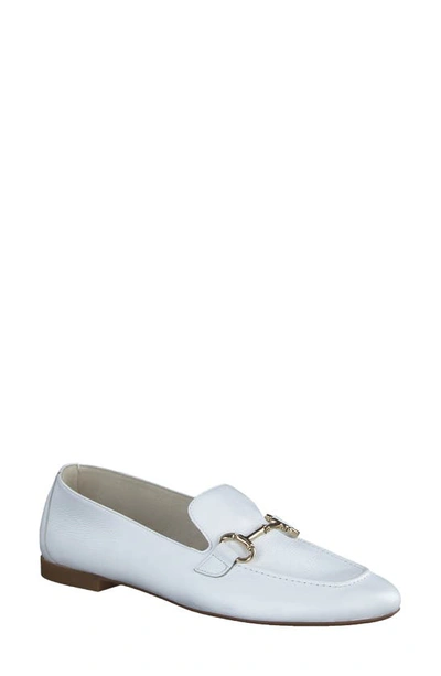 Paul Green Daphne Flat In White Leather