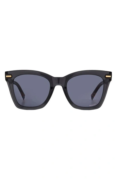 Missoni 51mm Transparent Cat Eye Sunglasses In Grey/ Grey