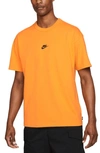Nike Premium Essential Cotton T-shirt In Kumquat/ Black