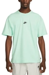 Nike Premium Essential Cotton T-shirt In Mint Foam/ Black