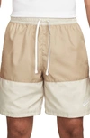Nike Men's  Sportswear Sport Essential Woven Lined Flow Shorts (long) In Brown