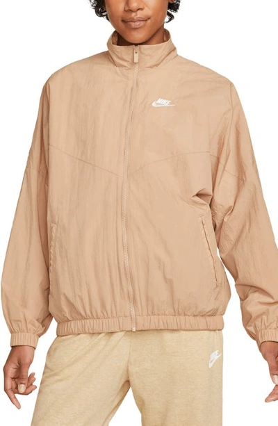 Nike Women's  Sportswear Essential Windrunner Woven Jacket In Brown