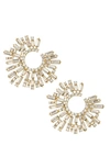 Ettika Open Circle Stardust Earrings In 18k Gold Plate