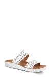 Flexus By Spring Step Bayshore Crystal Cutout Slide Sandal In White