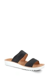 Flexus By Spring Step Bayshore Crystal Cutout Slide Sandal In Black
