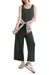 Mwl Madewell  Superbrushed Pull-on Jumpsuit In Dark Palm