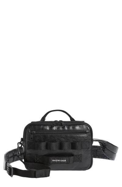 Balenciaga Army Pouch Shoulder Bag In Black | ModeSens