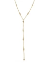 Ettika Dainty Cubic Zirconia Y-necklace In Gold