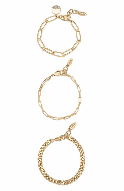 ETTIKA SET OF 3 CHAIN LINK BRACELETS