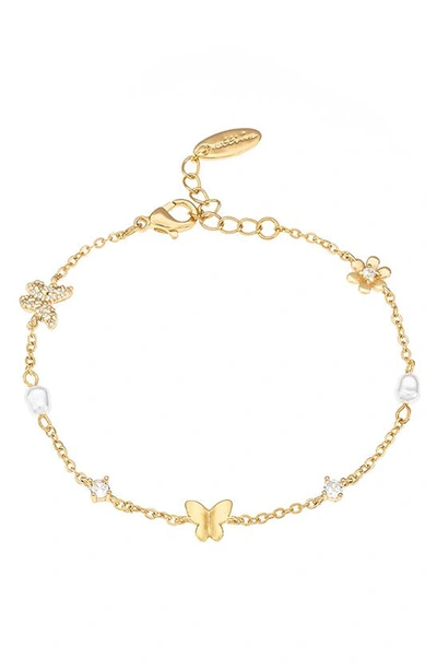 Ettika Butterfly Station Bracelet In Gold