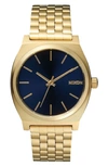 Nixon The Time Teller Bracelet Watch, 37mm In All Light Gold / Cobalt