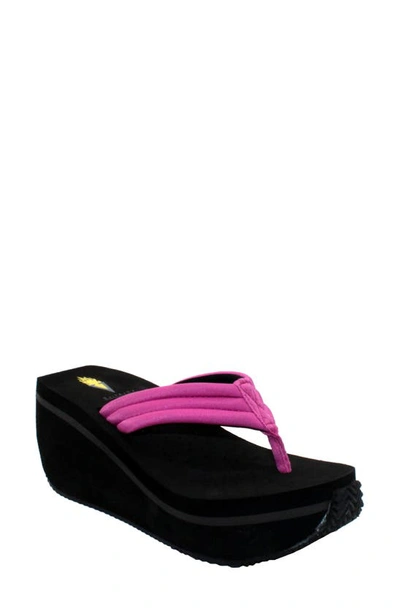 Volatile Zoe Sport Wedge Sandal In Orchid
