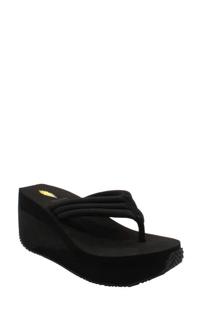 Volatile Zoe Sport Wedge Sandal In Black