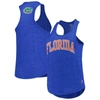 League Collegiate Wear Heather Royal Florida Gators Two-hit Intramural Tri-blend Scoop Neck Racerbac In Heather Royal