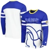 STARTER STARTER ROYAL/WHITE LOS ANGELES RAMS HALFTIME LONG SLEEVE T-SHIRT