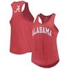 League Collegiate Wear Heather Crimson Alabama Crimson Tide Two-hit Intramural Tri-blend Scoop Neck  In Crimson