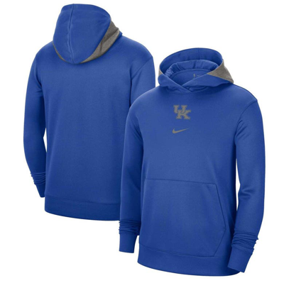Nike Royal Kentucky Wildcats Team Basketball Spotlight Performance Pullover Hoodie In Blue