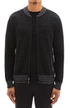 Robert Barakett Vulcan Baseball Sweater Jacket In Black